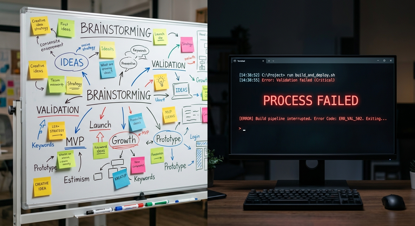Comparison of creative brainstorming versus technical validation