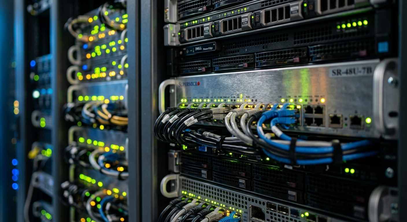 Data center server rack lights