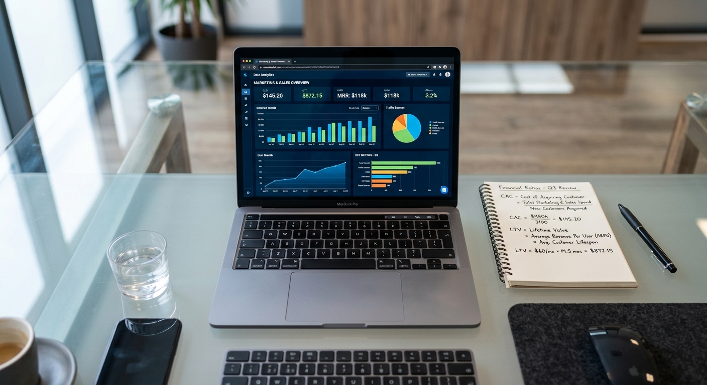 Founder dashboard and financial planning notes