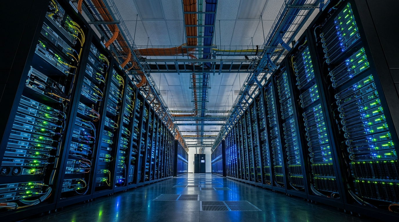 Large scale server infrastructure representing a massive codebase.
