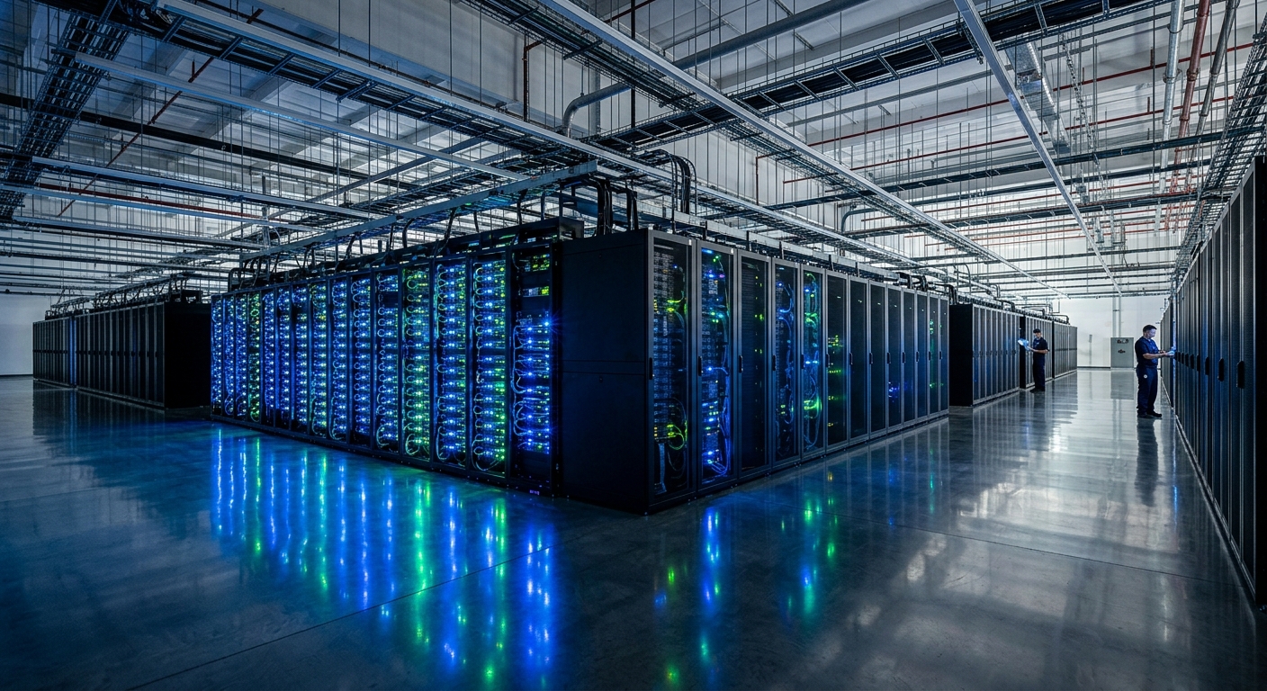 Modern server room infrastructure